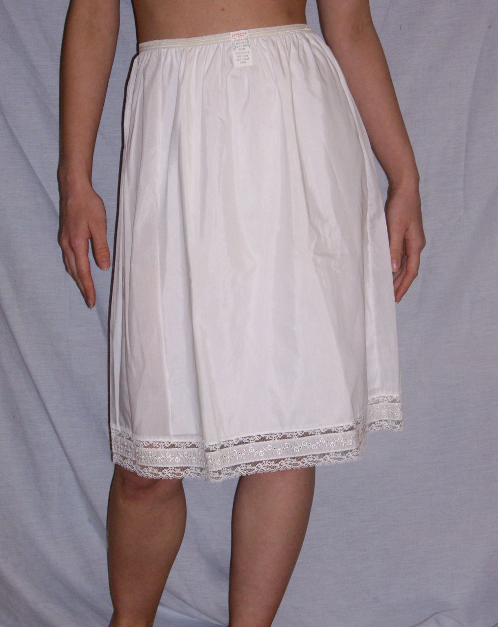Vintage Lorraine White Half Slip Size Medium NEW NWT from missjewel on
