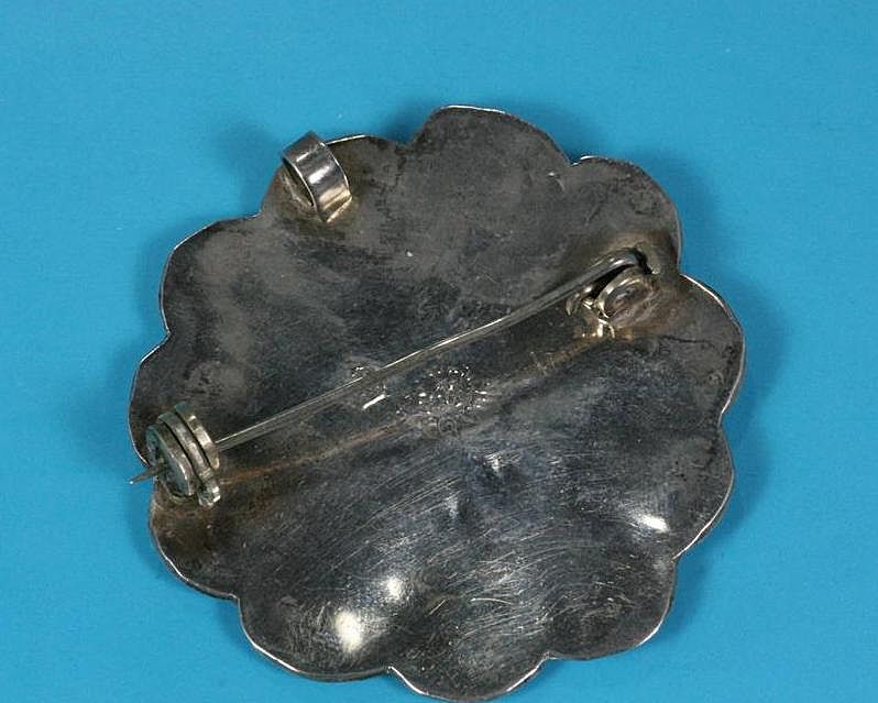 Vintage Mexico Sterling Silver with Inlaid Abalone Brooch Pin Pendant Vintage Mexico Sterling Silver with Inlaid Abalone Brooch Pin Pendant