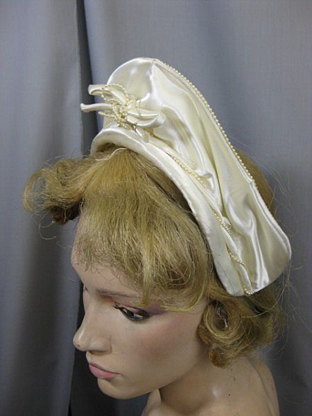 B2184E Vintage bridal headpiece veil 1940s vintage