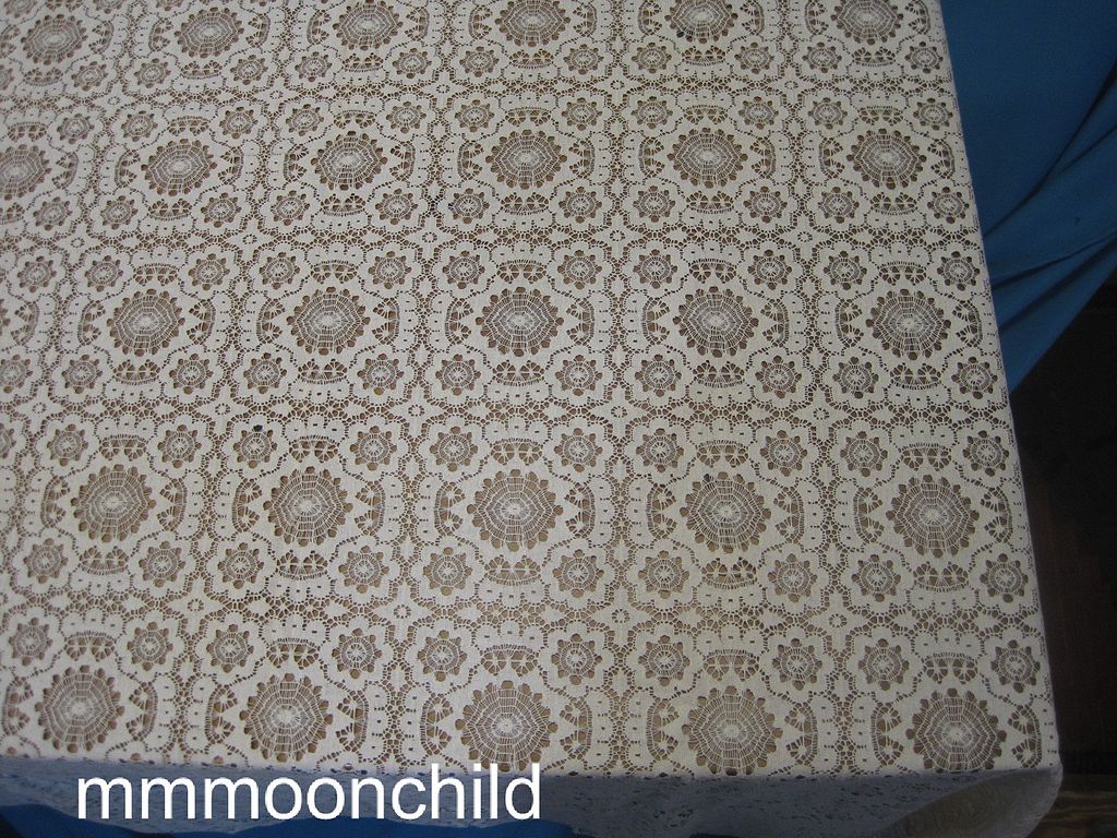 Antique Lace Tablecloth 68X84 Victorian era Antique Lace Tablecloth 68X84 Victorian era
