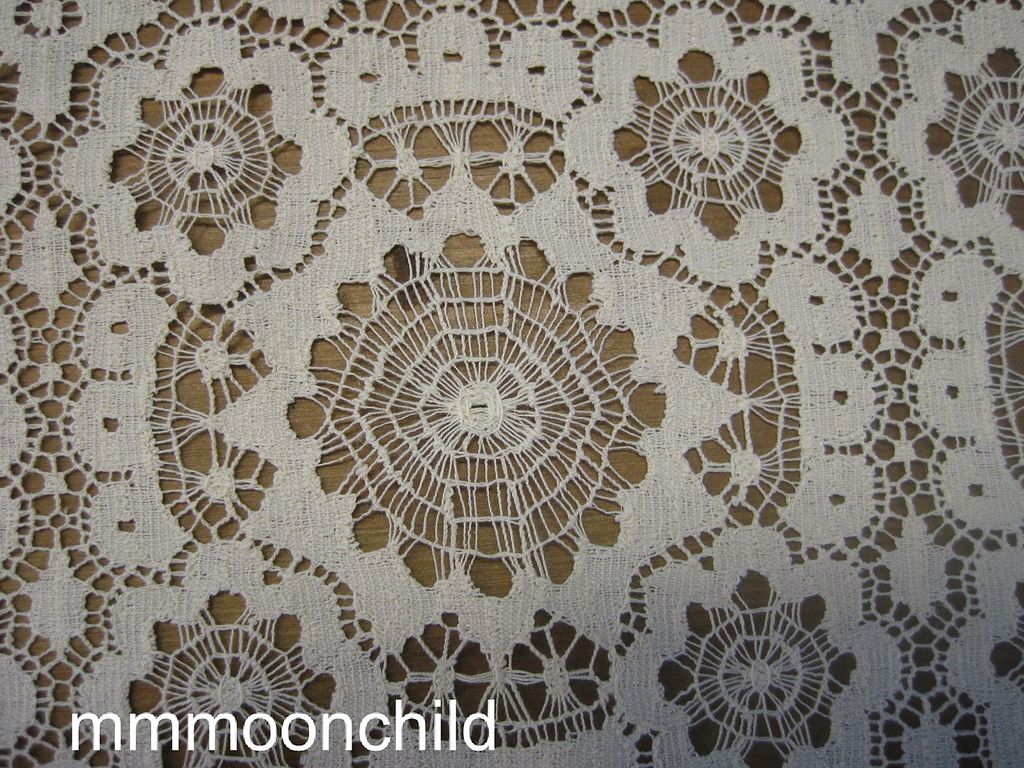 Antique Lace Tablecloth 68X84 Victorian era Antique Lace Tablecloth 68X84 Victorian era