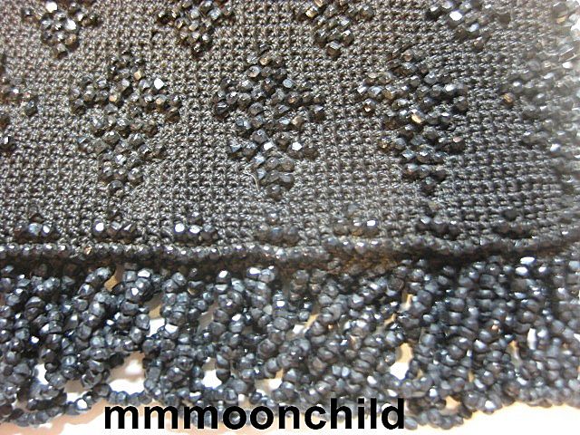 Antique purse Victorian era black jet Antique purse Victorian era black jet