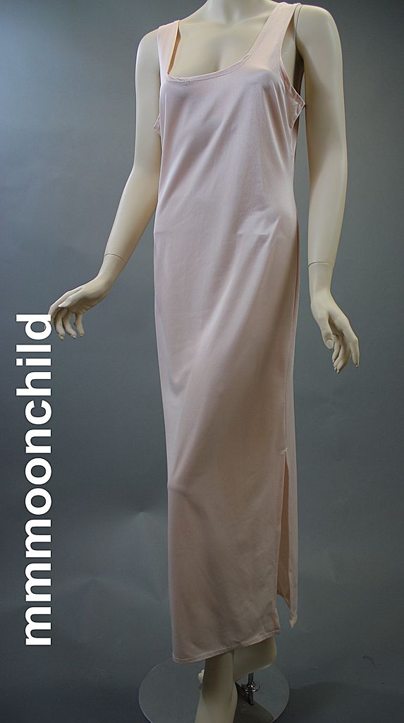 Vintage slip 1980s lycra formal w side vent Vintage slip 1980s lycra formal w side vent