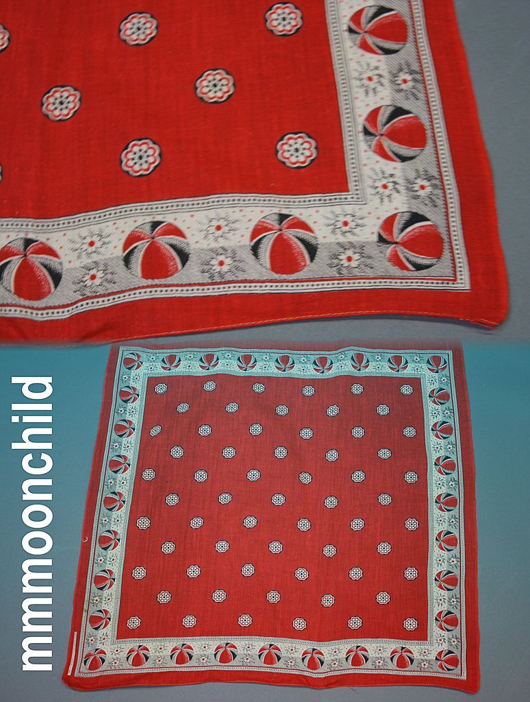 Vintage beach kerchief bandanna early 20th C Martha Washington SH Greene & Son Vintage beach kerchief bandanna early 20th C Martha Washington SH Greene & Son