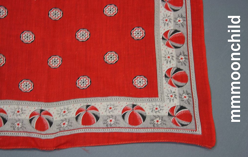 Vintage beach kerchief bandanna early 20th C Martha Washington SH Greene & Son Vintage beach kerchief bandanna early 20th C Martha Washington SH Greene & Son