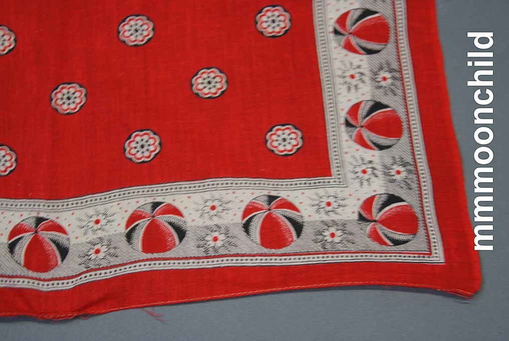 Vintage beach kerchief bandanna early 20th C Martha Washington SH Greene & Son Vintage beach kerchief bandanna early 20th C Martha Washington SH Greene & Son
