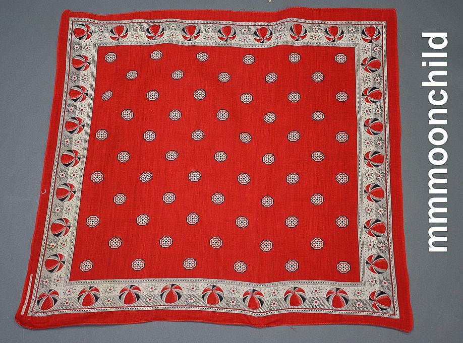 Vintage beach kerchief bandanna early 20th C Martha Washington SH Greene & Son Vintage beach kerchief bandanna early 20th C Martha Washington SH Greene & Son