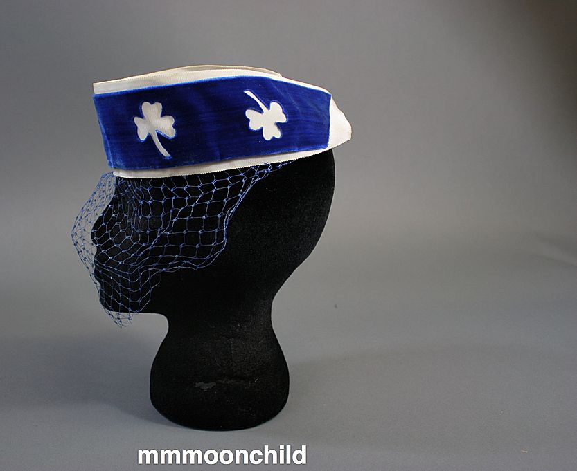Vintage hat 1960s veil w lucky shamrock Vintage hat 1960s veil w lucky shamrock