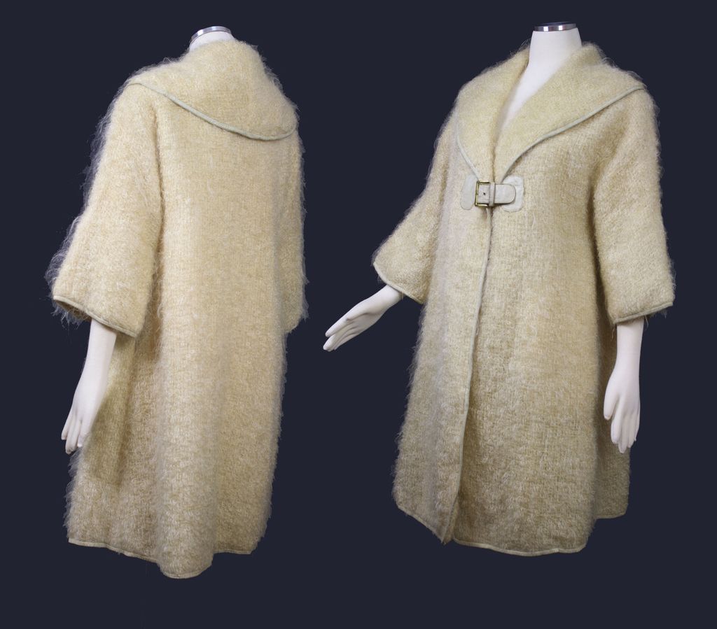 Vintage 60s coat Bonnie Cashin Sills & Co wool angora w buckles Vintage 60s coat Bonnie Cashin Sills & Co wool angora w buckles