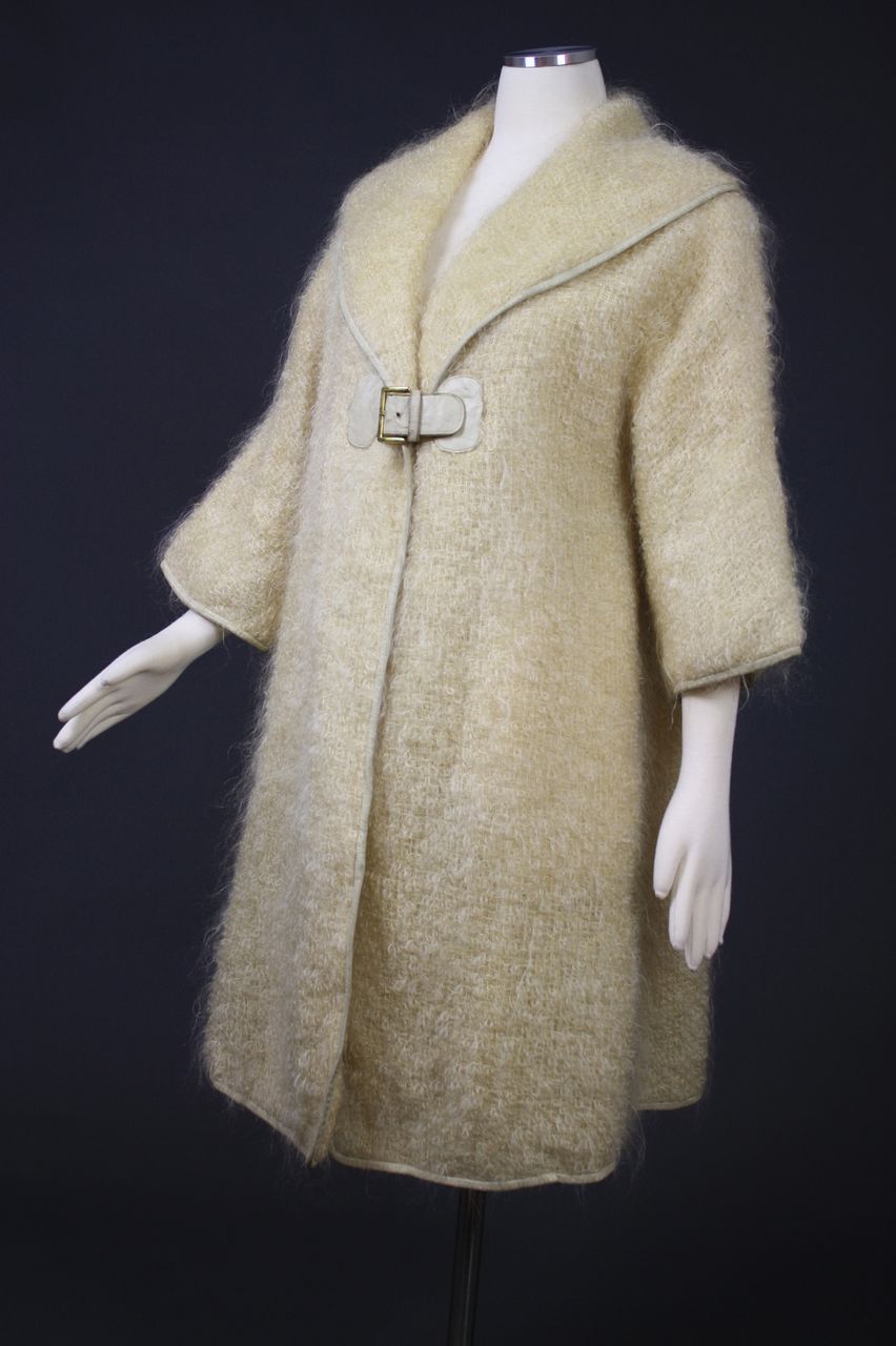 Vintage 60s coat Bonnie Cashin Sills & Co wool angora w buckles Vintage 60s coat Bonnie Cashin Sills & Co wool angora w buckles
