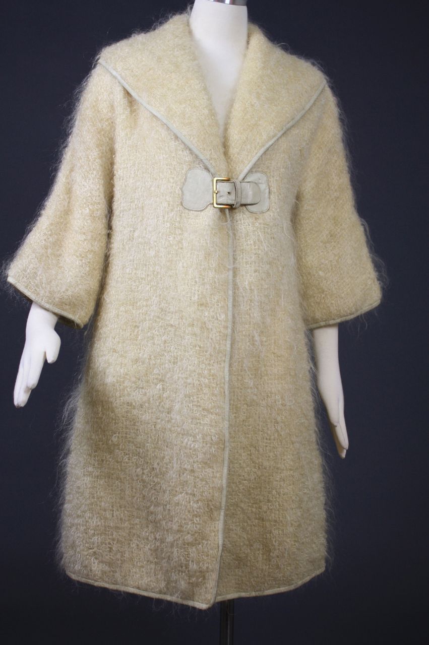 Vintage 60s coat Bonnie Cashin Sills & Co wool angora w buckles Vintage 60s coat Bonnie Cashin Sills & Co wool angora w buckles