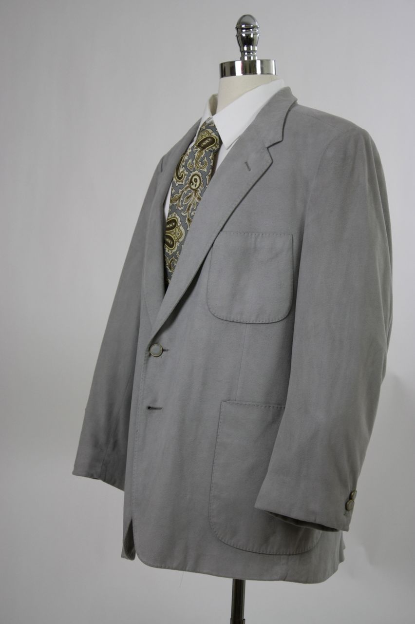 Vintage 60s 70s mens Jacket Gray Ultra Suede Vintage 60s 70s mens Jacket Gray Ultra Suede