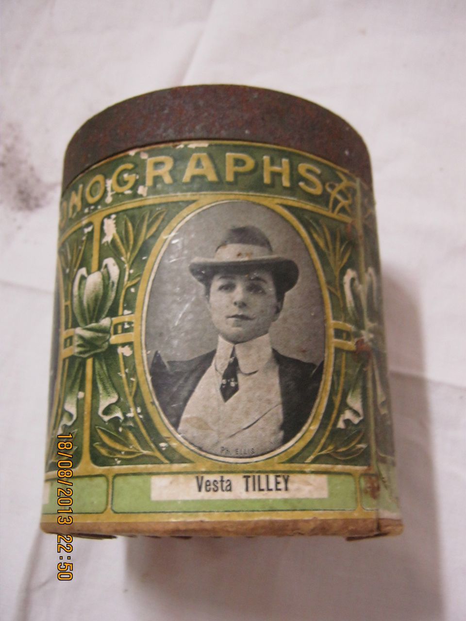 Pathe Freres London Phonographs Canister / Tin - Circa 1900-1910 Pathe Freres London Phonographs Canister / Tin - Circa 1900-1910