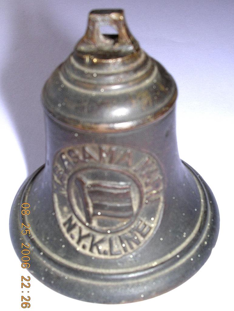 Rare 1929 Shipping Souvenir Bell M.S. ASAM MARU, NYK Line Rare 1929 Shipping Souvenir Bell M.S. ASAM MARU, NYK Line