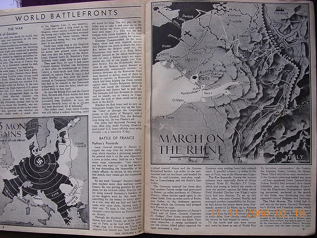 Vintage TIME Magazine PONY Edition "PARIS" September 4th 1944 Vintage TIME Magazine PONY Edition "PARIS" September 4th 1944