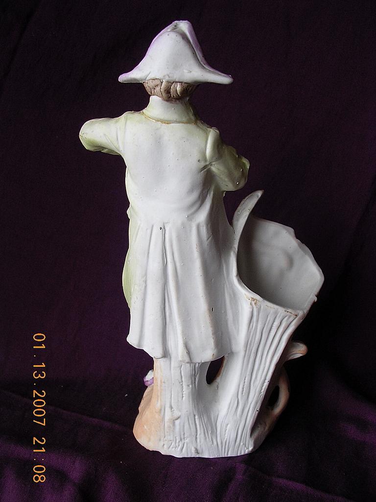 Victorian Bisque Porcelain Slip Vase Victorian Bisque Porcelain Slip Vase