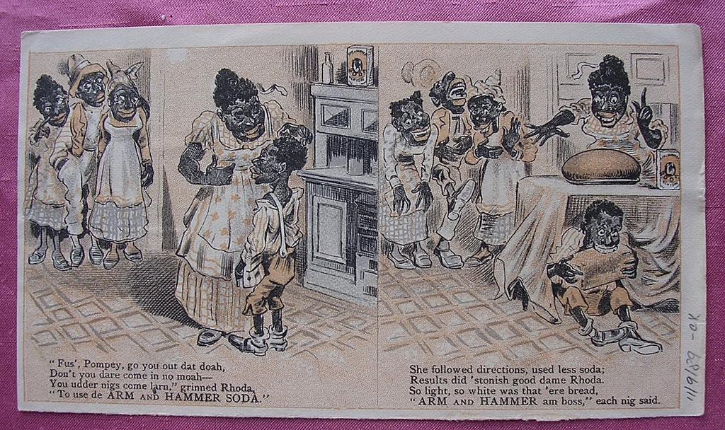 Rare Vintage Negro Racist ARM & HAMMER SODA Paper Tradecard Rare Vintage Negro Racist ARM & HAMMER SODA Paper Tradecard