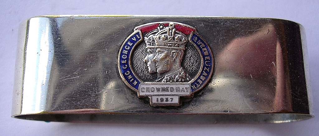 1937 Souvenir Napkin Ring 'Coronation George V1" 1937 Souvenir Napkin Ring 'Coronation George V1"