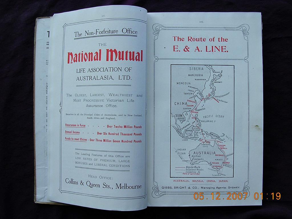 Rare 1904 Shipping Book for Eastern & Australian Steamship Line Rare 1904 Shipping Book for Eastern & Australian Steamship Line
