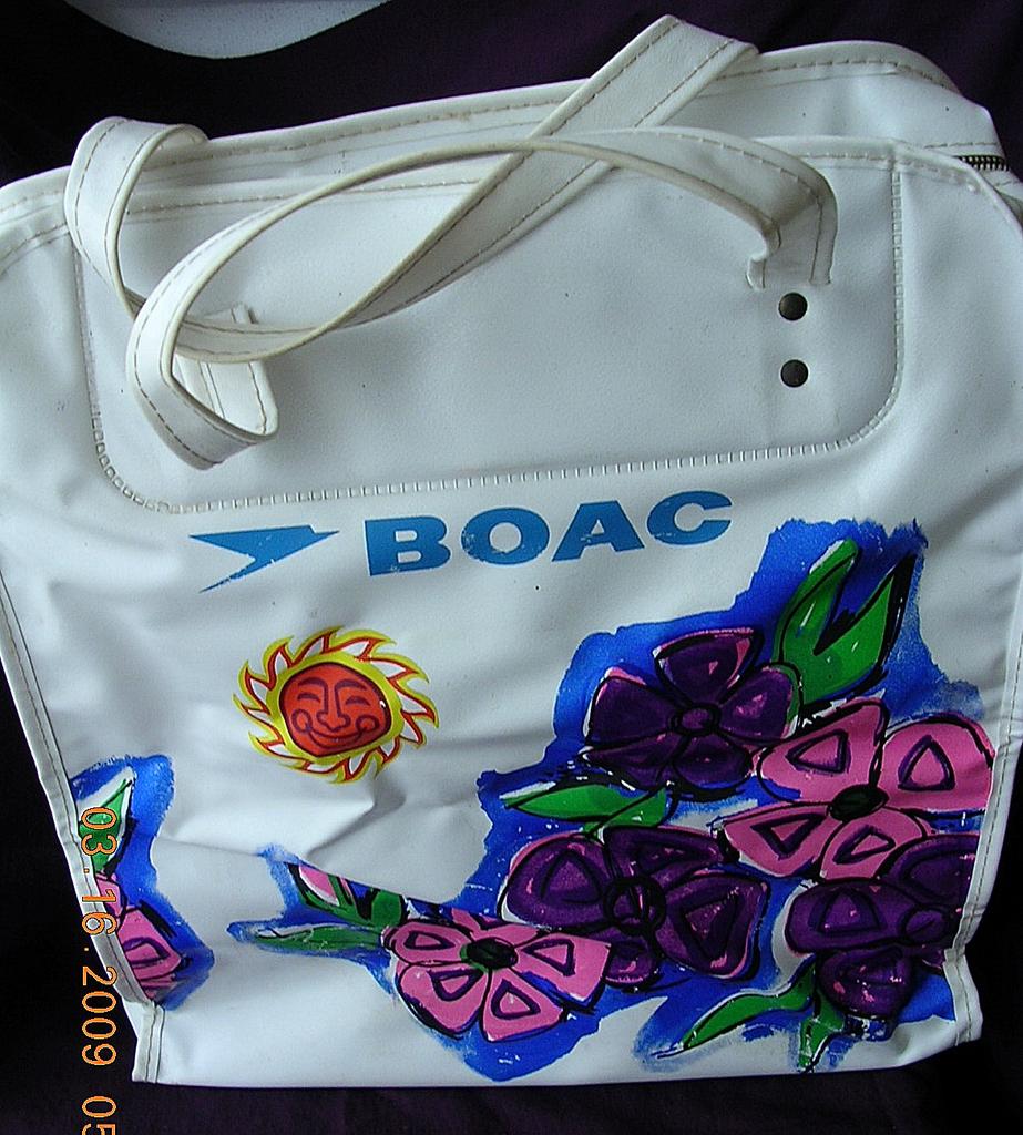 Vintage BOAC "Tropical" Airline Cabin Bag Vintage BOAC "Tropical" Airline Cabin Bag