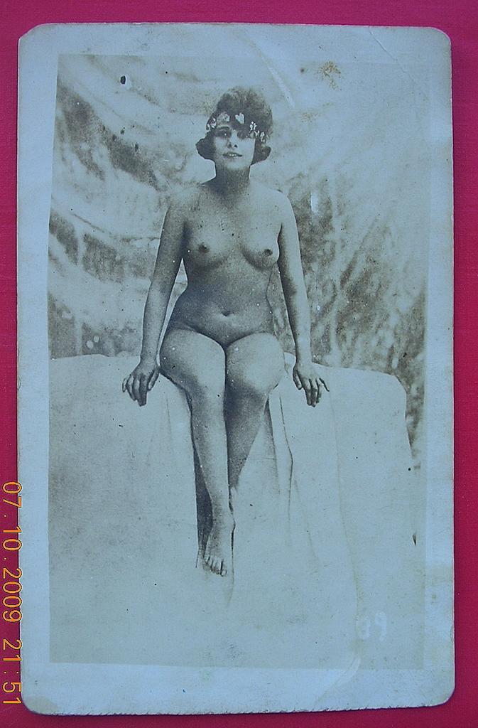 French Nude Nature Lover Postcard Circa 1900