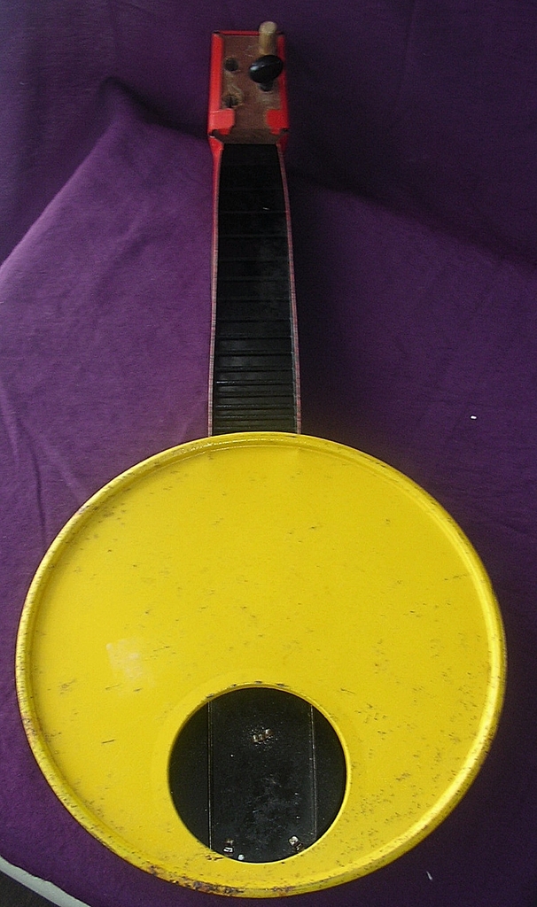 Rare Vintage CHAD VALLEY Negro Boy Tin Toy Banjo Rare Vintage CHAD VALLEY Negro Boy Tin Toy Banjo