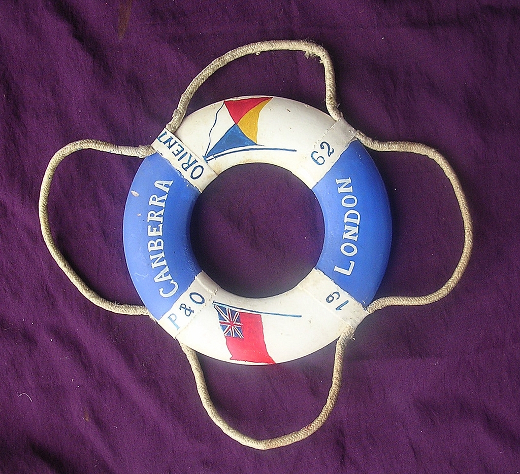 P & O Orient Lines 'Canberra' 1962 Souvenir Miniature Lifebuoy P & O Orient Lines 'Canberra' 1962 Souvenir Miniature Lifebuoy