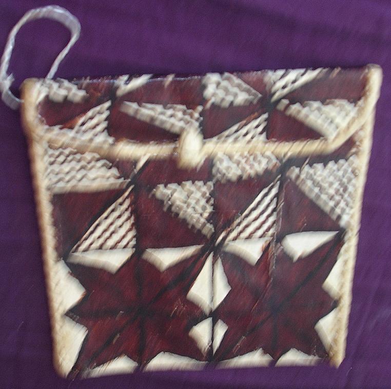 Very Cool Vintage Pacific Islands Tapa Kete or Purse Very Cool Vintage Pacific Islands Tapa Kete or Purse