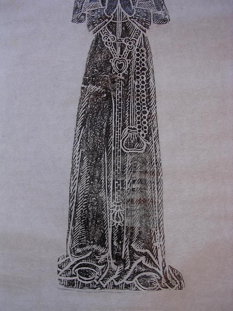 Vintage Brass Rubbing Of The Wife Of W.M. BERDEWELL 1490 Vintage Brass Rubbing Of The Wife Of W.M. BERDEWELL 1490