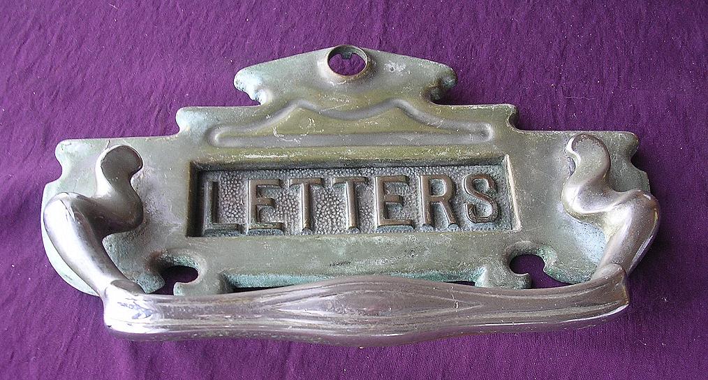 Large Victorian Door Knocker With Letter Slot Large Victorian Door Knocker With Letter Slot