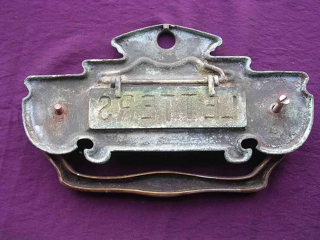Large Victorian Door Knocker With Letter Slot Large Victorian Door Knocker With Letter Slot