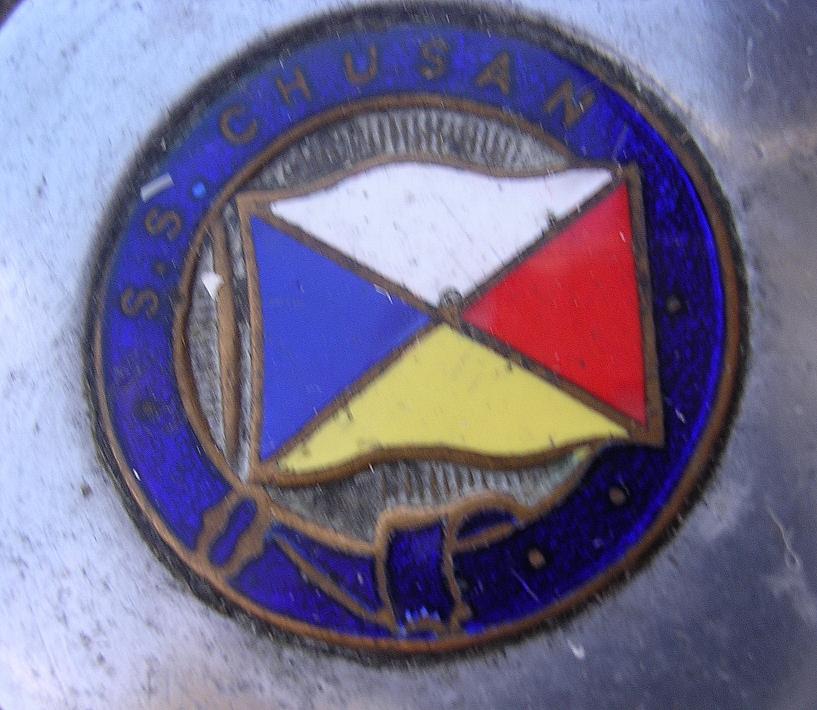 S.S.CHUSAN Souvenir Ashtray - P & O Line S.S.CHUSAN Souvenir Ashtray - P & O Line