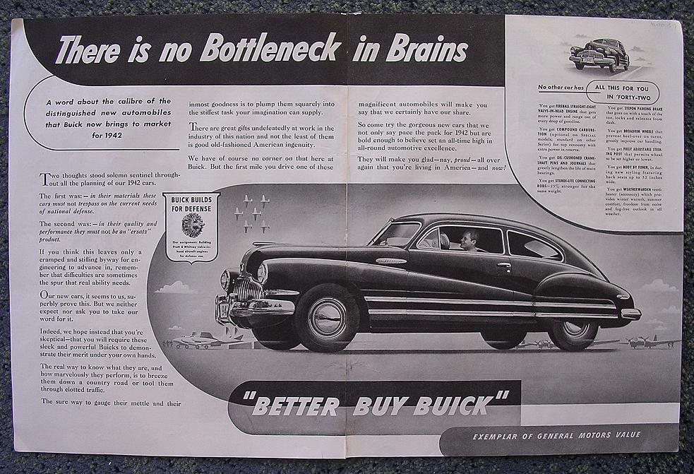 1941 BUICK Double Page Spread Advertisement 1941 BUICK Double Page Spread Advertisement