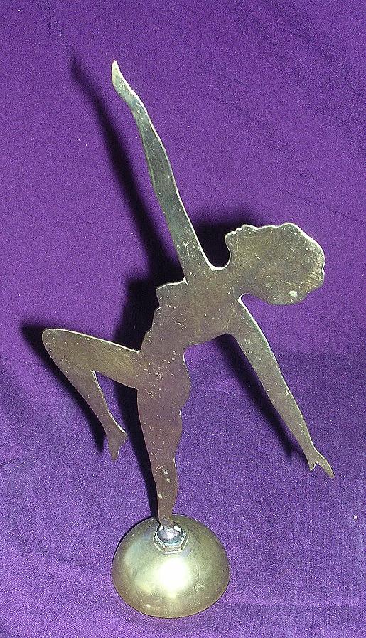 ART DECO Brass Nude Silhouette on Stand ART DECO Brass Nude Silhouette on Stand