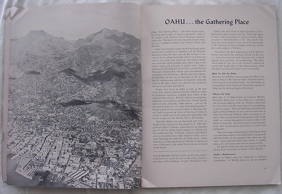 Hawaiian Travel and Promotional Booklet FIRST EDITION 1957 Hawaiian Travel and Promotional Booklet FIRST EDITION 1957