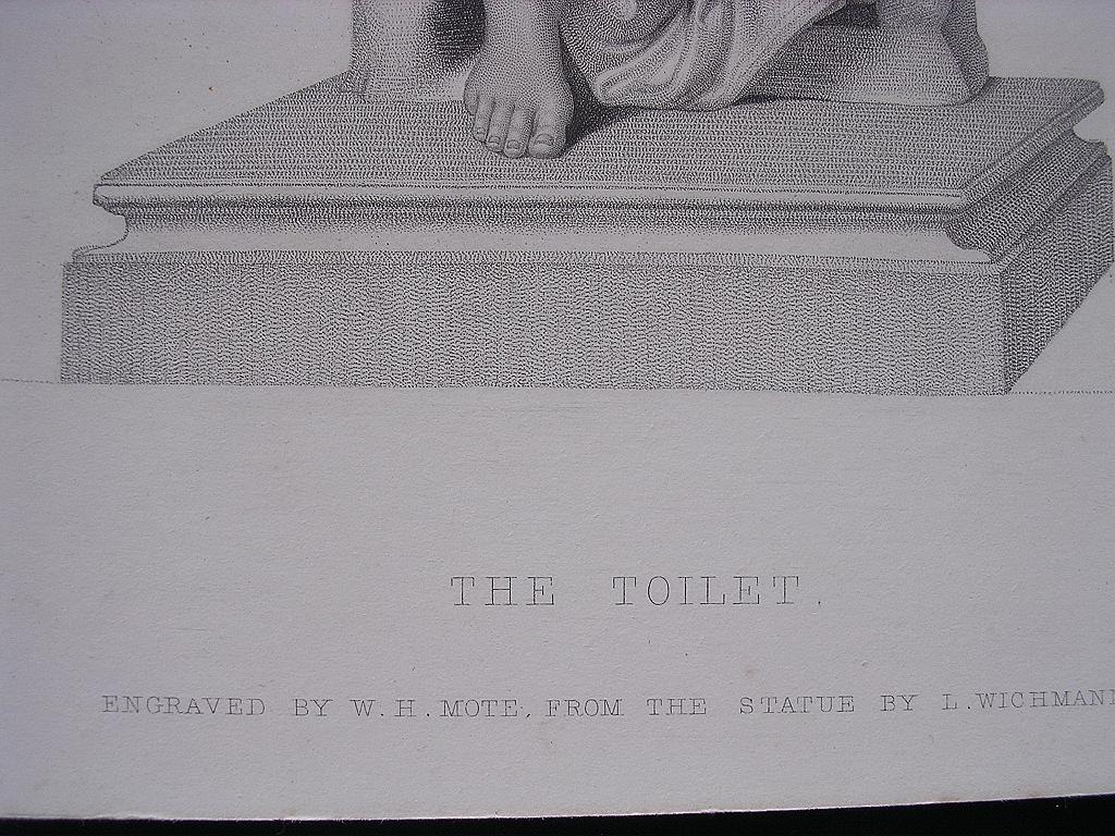 Genuine Old Victorian Engraving 'The Toilet' By W.H. MOTE Genuine Old Victorian Engraving 'The Toilet' By W.H. MOTE