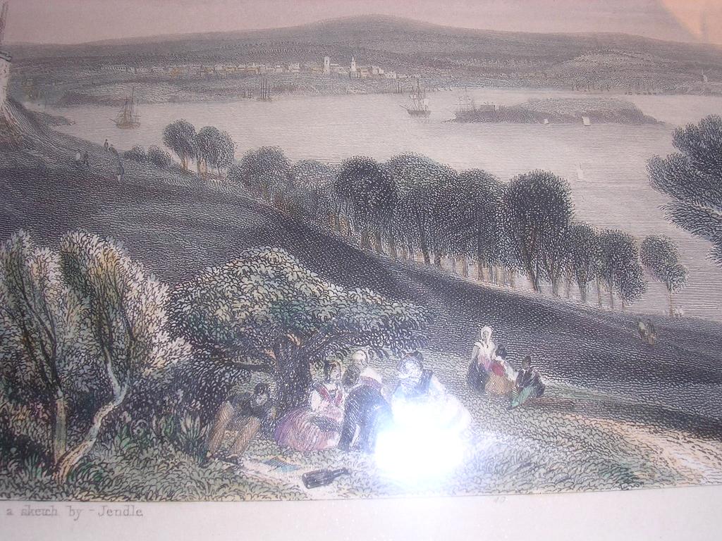 Victorian Hand Coloured Steel Engraving 'PLYMOUTH - DEVON' Circa 1840 Victorian Hand Coloured Steel Engraving 'PLYMOUTH - DEVON' Circa 1840