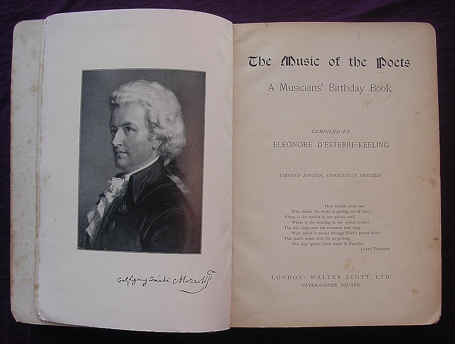 The Music Of The Poets " A Musician's Birthday Book" The Music Of The Poets " A Musician's Birthday Book"