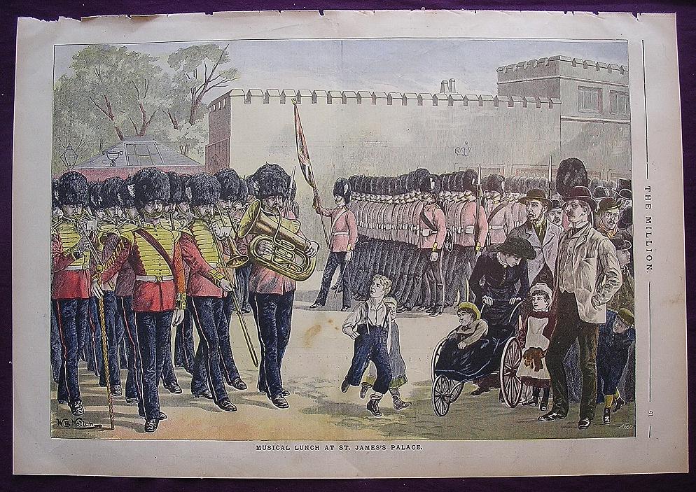 Stunning 1892 Full Page From THE MILLION Newspaper 'Musical Lunch At St. James Palace' Stunning 1892 Full Page From THE MILLION Newspaper 'Musical Lunch At St. James Palace'