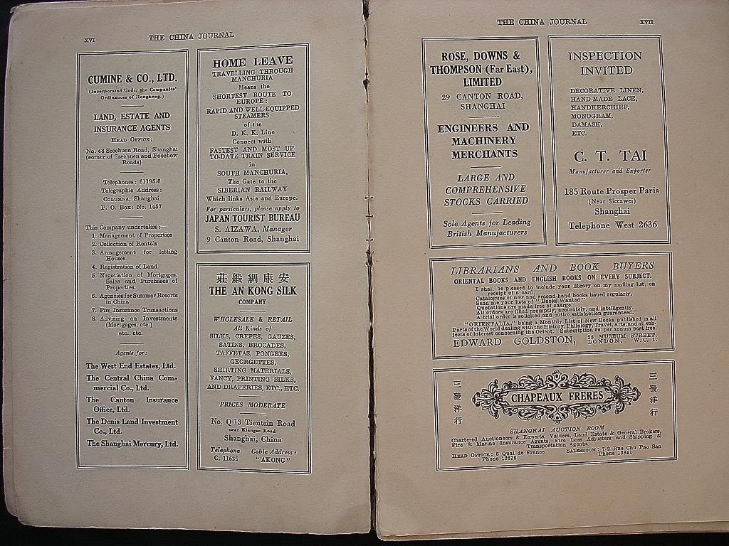 The CHINA Journal November 1928 Vol. 1X The CHINA Journal November 1928 Vol. 1X