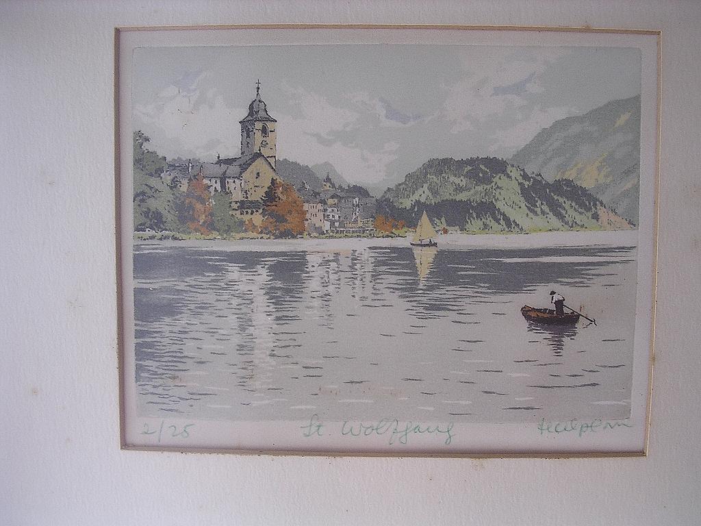 Vintage Signed & Numbered Print Of St. Wolfgang - Austria Vintage Signed & Numbered Print Of St. Wolfgang - Austria