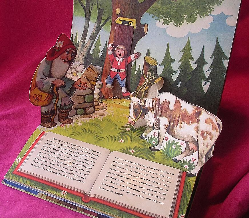 POP-UP Book 'Hop O'My Thumb' & Jack & The Beanstalk' Bancroft 1962 POP-UP Book 'Hop O'My Thumb' & Jack & The Beanstalk' Bancroft 1962