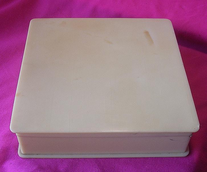 Old 1930's-40's Ivorine Hanky Box Old 1930's-40's Ivorine Hanky Box