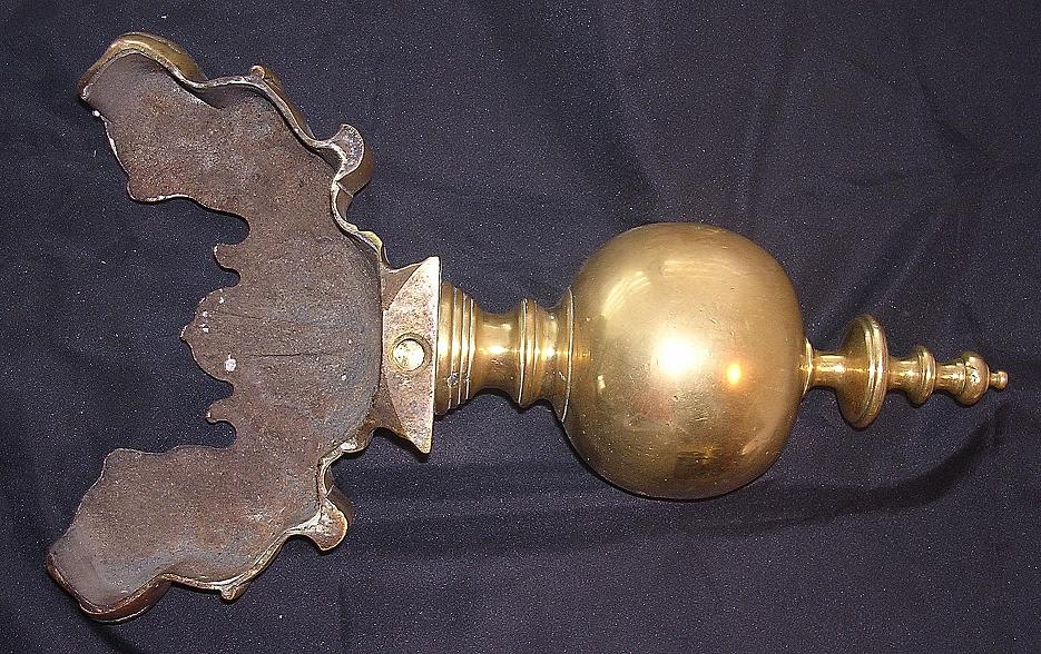 Massive Ornate Victorian Brass Andirons Massive Ornate Victorian Brass Andirons