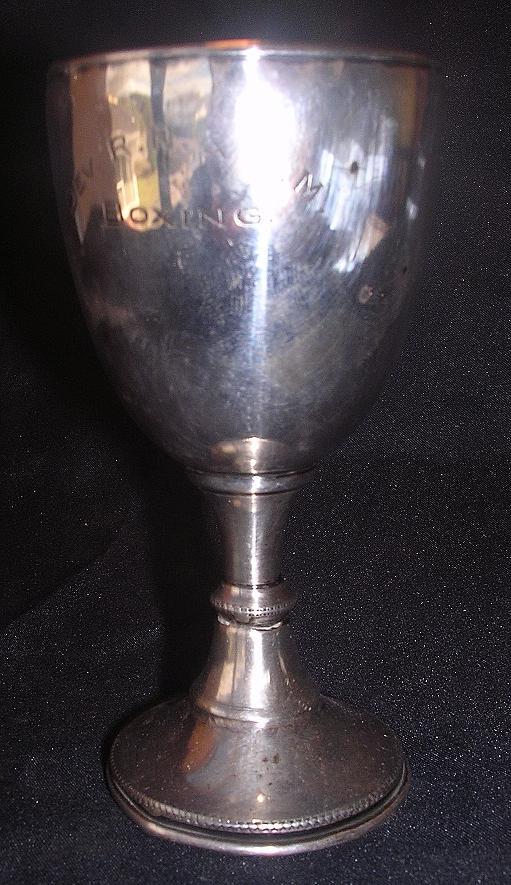 Small Sterling Silver Boxing Trophy Small Sterling Silver Boxing Trophy