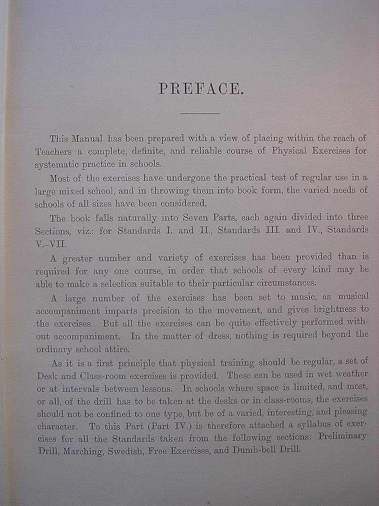 A Manual of Physical Drill And Exercises For Use In Schools First Edition 1895 A Manual of Physical Drill And Exercises For Use In Schools First Edition 1895