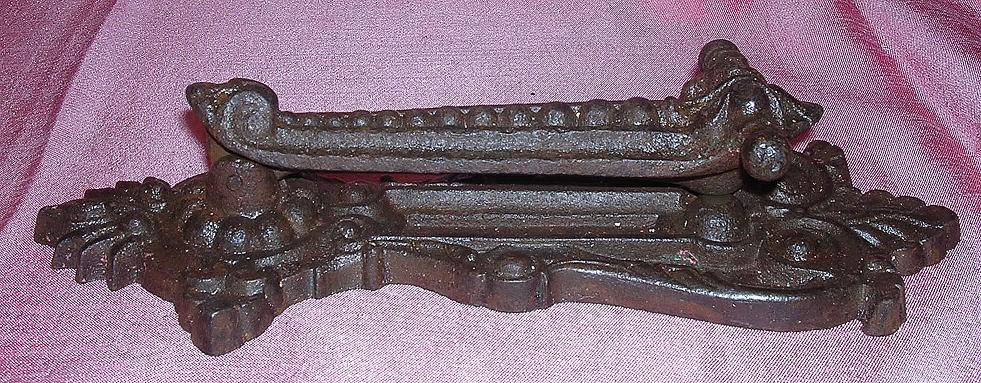 Large Victorian GOTHIC Cast Steel Door Knocker Large Victorian GOTHIC Cast Steel Door Knocker