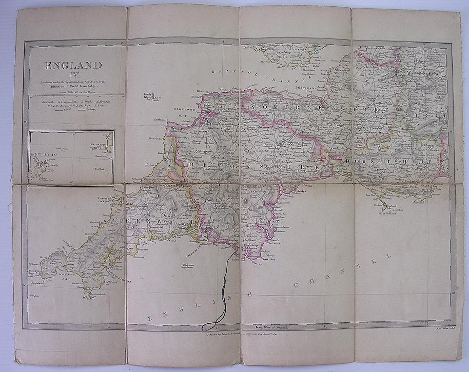1830 MAP of The South West of England - William IV Period 1830 MAP of The South West of England - William IV Period