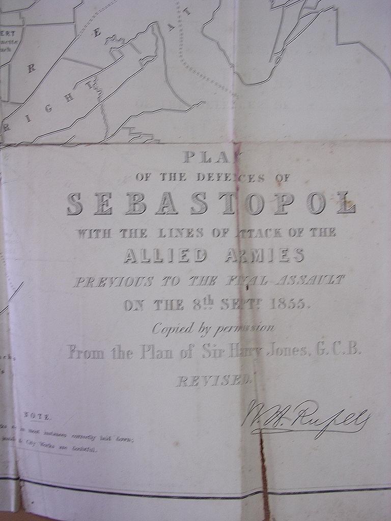 1885 MAP "Plan of The Defences of Sebastapol" 1885 MAP "Plan of The Defences of Sebastapol"
