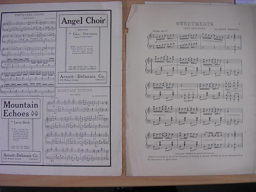 BLACK AMERICANA Sheet Music ' Sweetmeats' BLACK AMERICANA Sheet Music ' Sweetmeats'